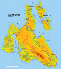 Kefalonia map
